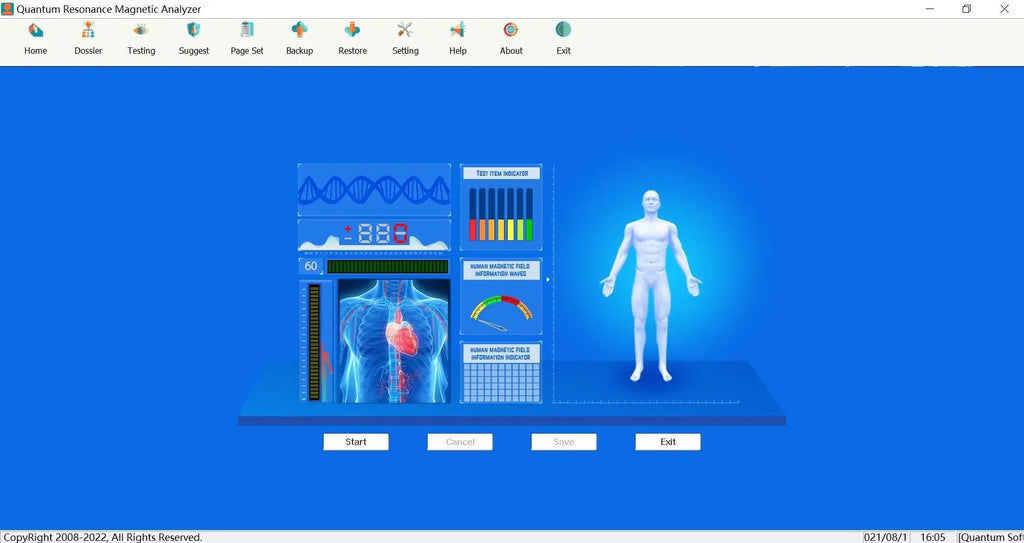 Original 62 Reports Quantum Magnetic Resonance Analyzer Machine Touch Full Body Analysis Health FIR Technology No Hand Senser