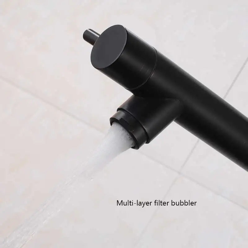 Deck Mounted Spring Pull Down Kitchen Faucet Swivel Handheld Sprayer Dual Spout Mixer Tap Kitchen Mixer Crane Cold Hot Water Tap