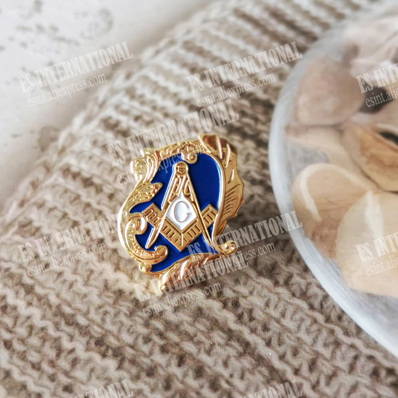 Masonic Lapel Pins Freemasonry Badge Mason Freemason Square G  BLM7 personality creative 3D stereo technology size 1.5*1.9cm