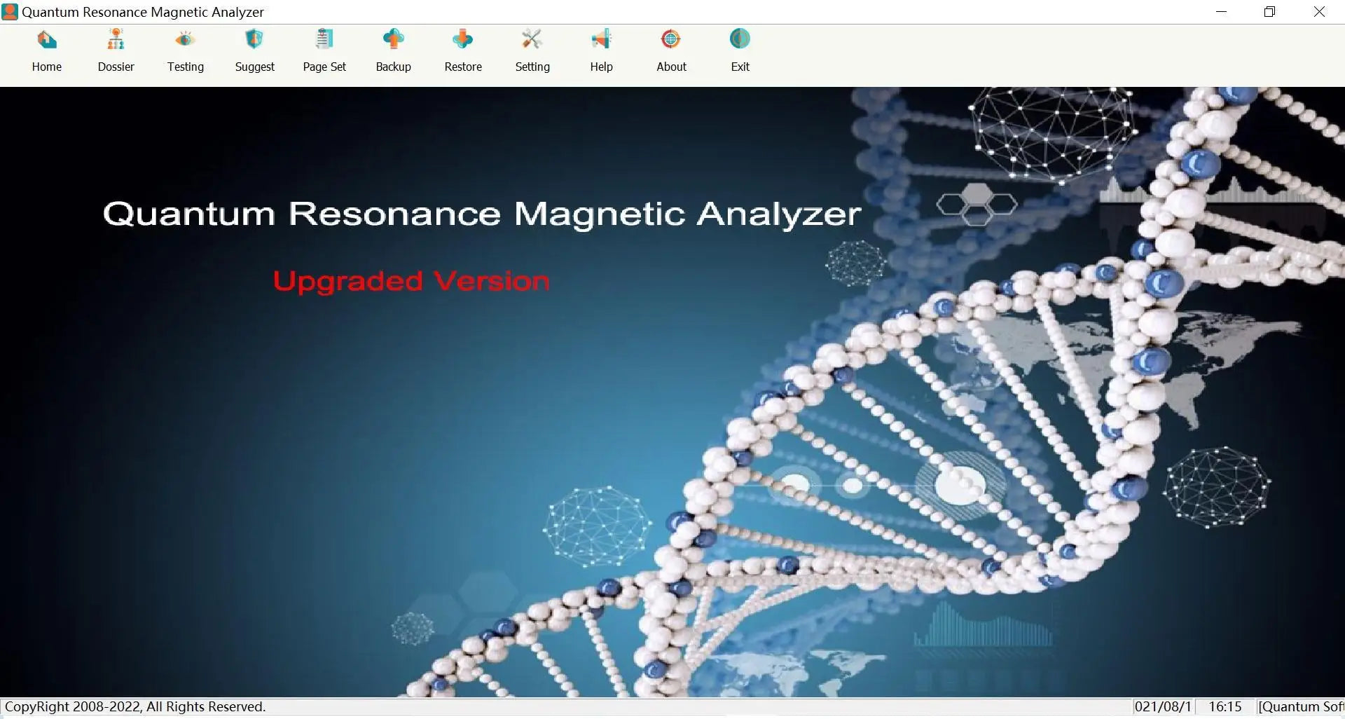 Original 62 Reports Quantum Magnetic Resonance Analyzer Machine Touch Full Body Analysis Health FIR Technology No Hand Senser
