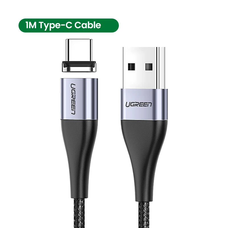 UGREEN Magnetic USB Charging Cable Type C  Micro USB Phone Cable Magnet Charger Micro USB For Xiaomi  3A Mobile Phone Wire Cord