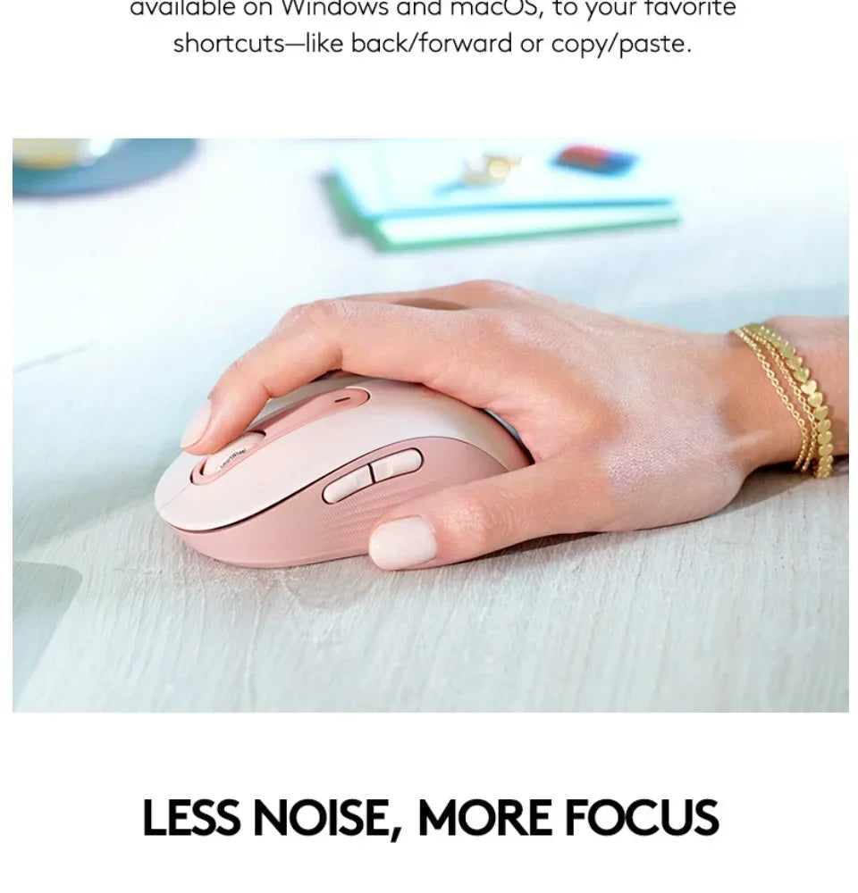 Logitech M650 M650L Wireless Bluetooth Silent Mouse Office Laptop Sensor Technology Advanced Optical Programmable Buttons Mice