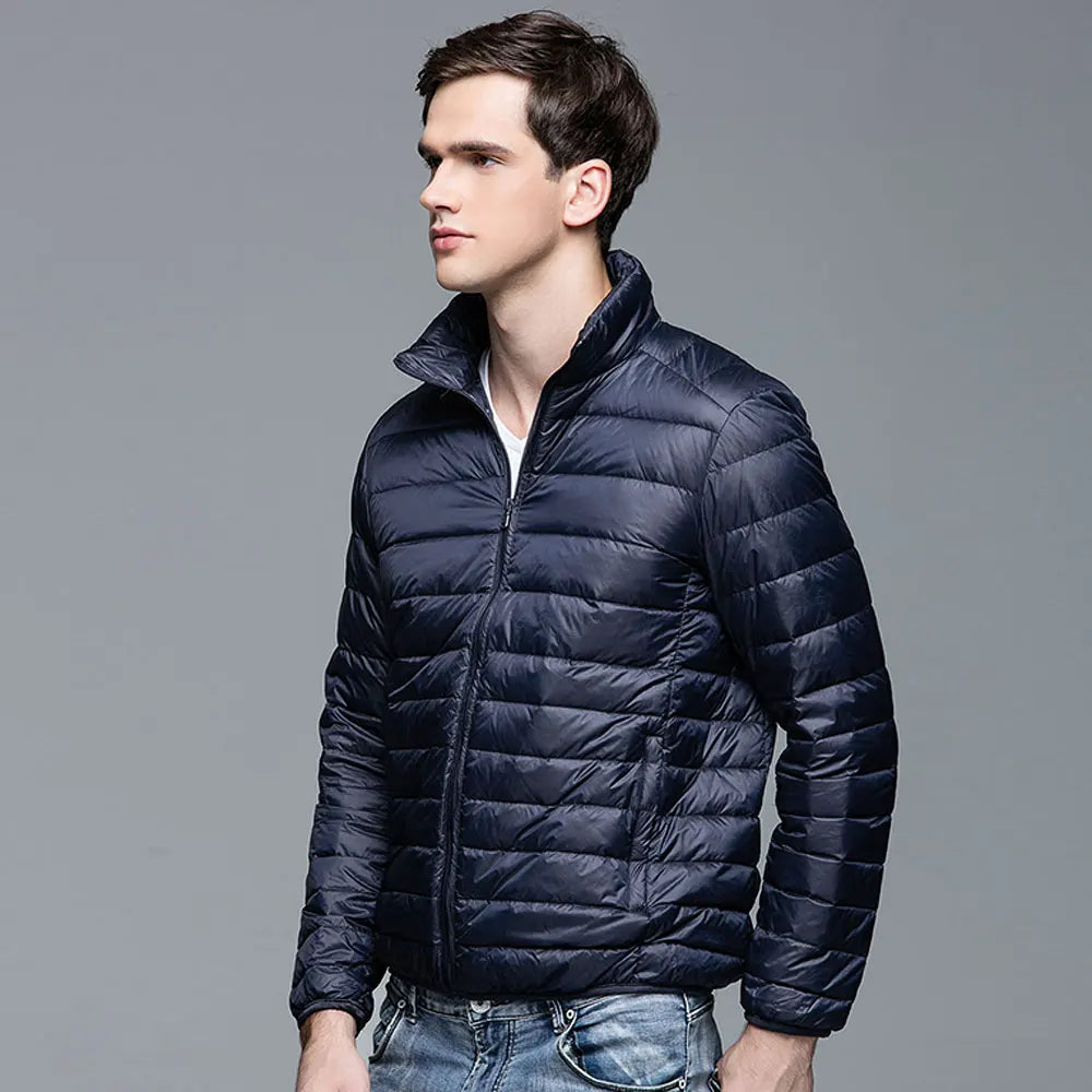 2025 New Hooded Ultralight Quilted Coat for Warm Winter Down Coats Light Puffer Lightweight Down Jackets Men's Jackets Spring