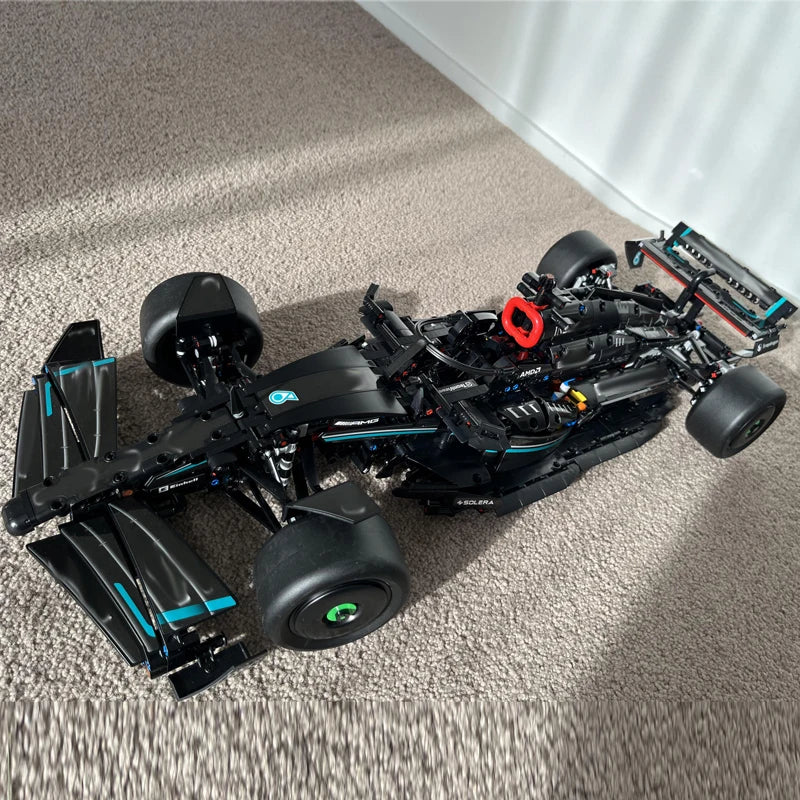 New technology F1 racing car W14 E1642 building blocks MOC realistic detail model DIY assembly toy Christmas birthday gift 42171