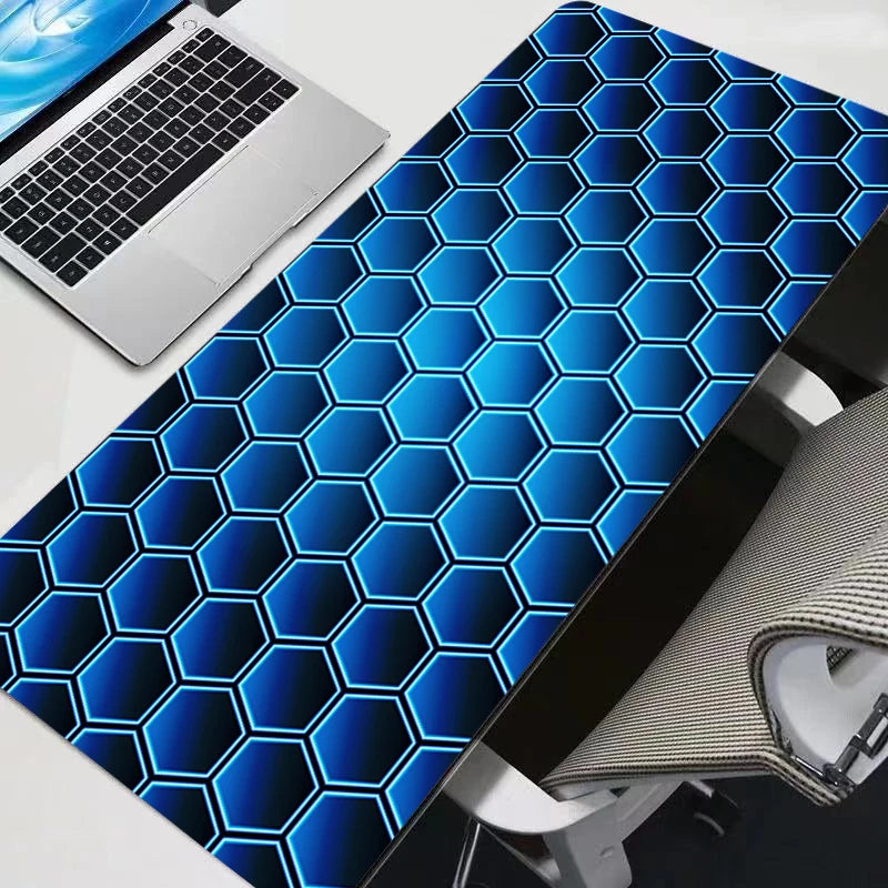 Technology Anime Hexagon Mouse Pad Anime Gamer Gaming Accessories Varmilo Keyboard PC Computer Desk Mat XXL Carpet Mousepad