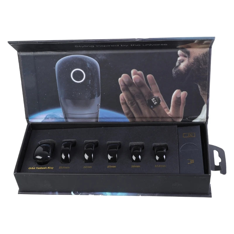 High Technology Prayer Counter Rings With Digital Screen 5 Adjustable Size Support Wireless Charging And IP67 Waterproof