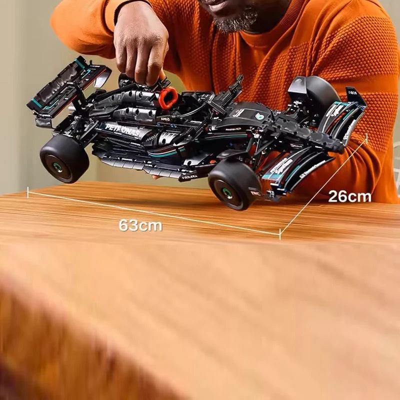 New technology F1 racing car W14 E1642 building blocks MOC realistic detail model DIY assembly toy Christmas birthday gift 42171