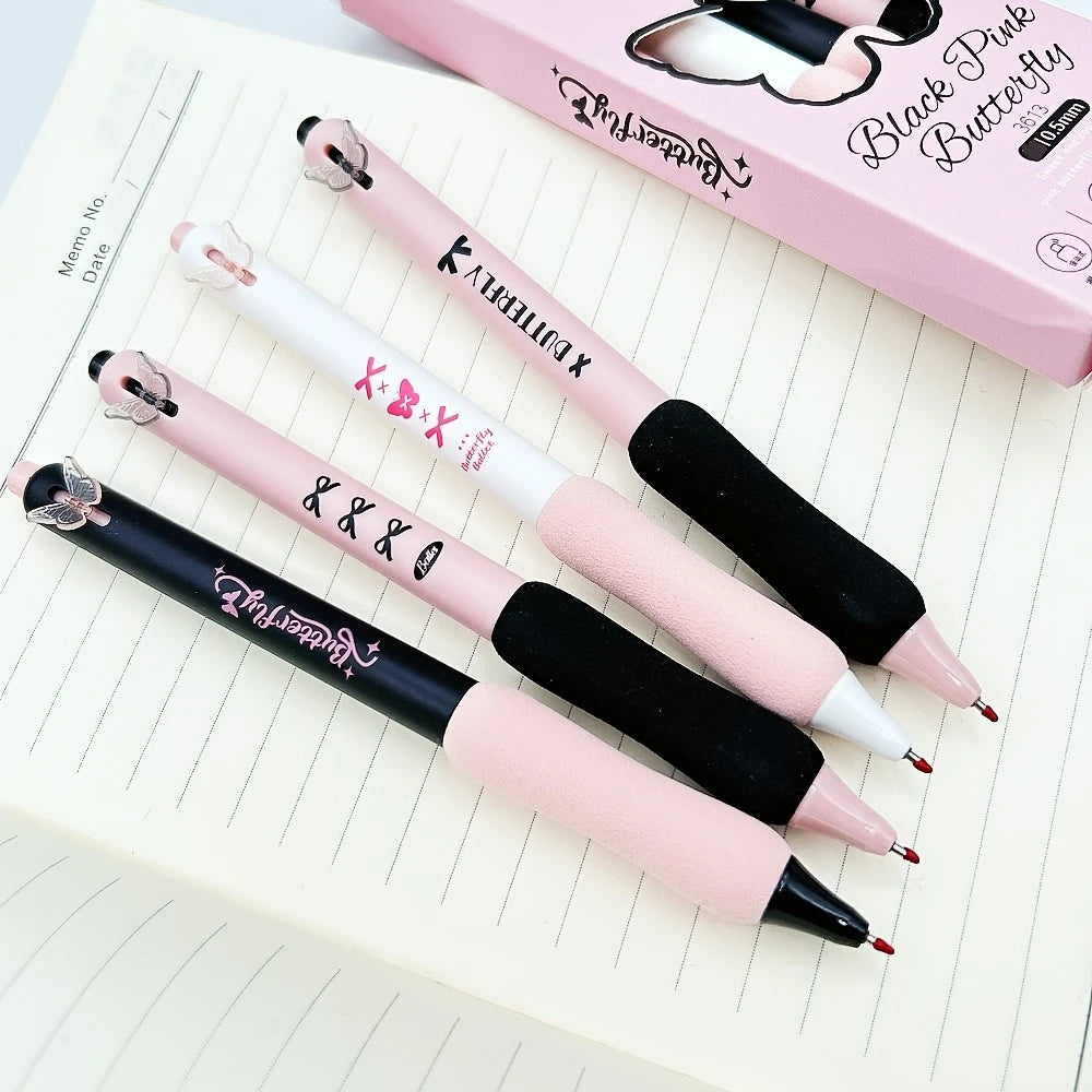 Retractable Pen with 0.5mm Fine Ink, Fast-Dry Gel Technology, Soft Sponge Handle, Comfort Grip, Ideal for Students and Office No