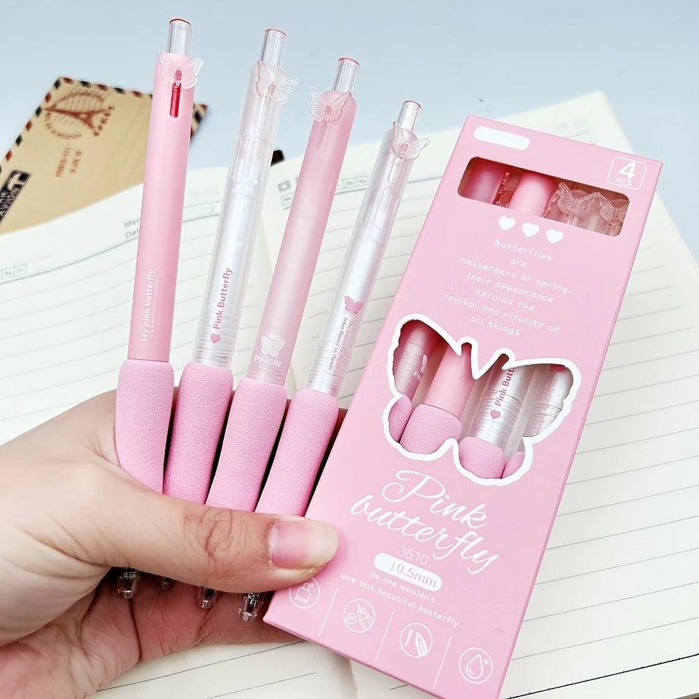 Retractable Pen with 0.5mm Fine Ink, Fast-Dry Gel Technology, Soft Sponge Handle, Comfort Grip, Ideal for Students and Office No
