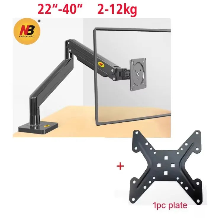 NB G40 G45 Gas Spring Arm 22-40" Screen Desktop Monitor Holder 360 Rotate 3-15kg 3-12KG arc screen ultra wide flat screen