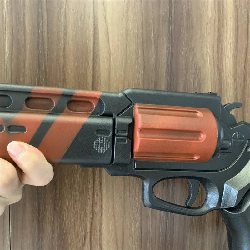 Game Destiny Gun Red Camouflage Revolvers Awakening Weapon Technology Gun 1:1 Cosplay Model Gift Safety Props Rubber No Shooting