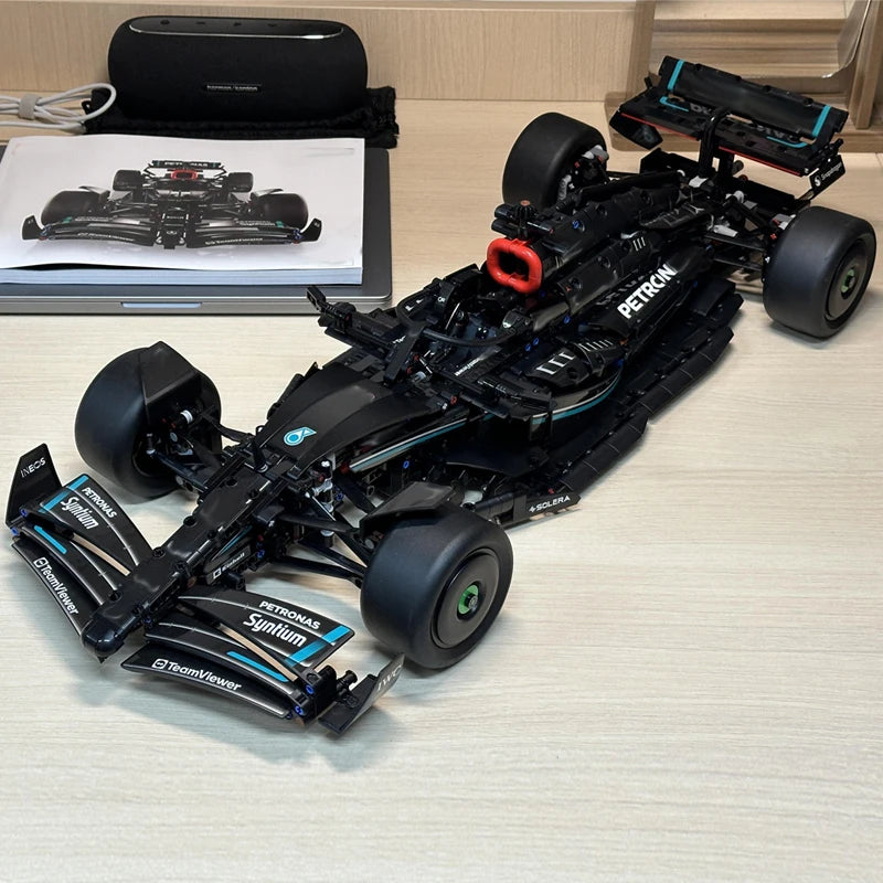 New technology F1 racing car W14 E1642 building blocks MOC realistic detail model DIY assembly toy Christmas birthday gift 42171