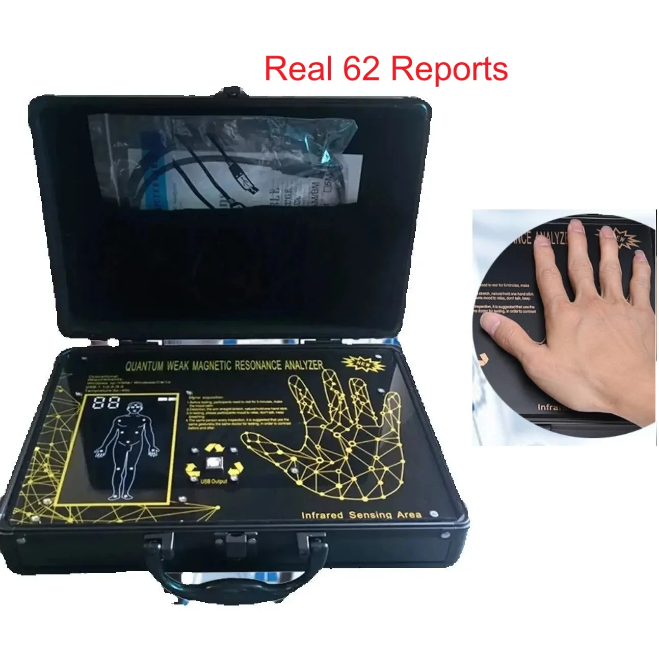 Original 62 Reports Quantum Magnetic Resonance Analyzer Machine Touch Full Body Analysis Health FIR Technology No Hand Senser