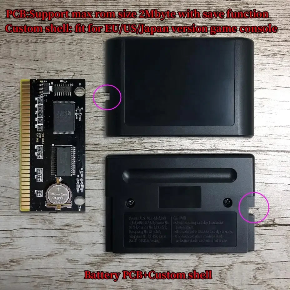 KY Technology MD FlashKit Card Rewritable Electroless Gold PCB Card For Sega Megadrive Genesis Video Game Console Cartridge