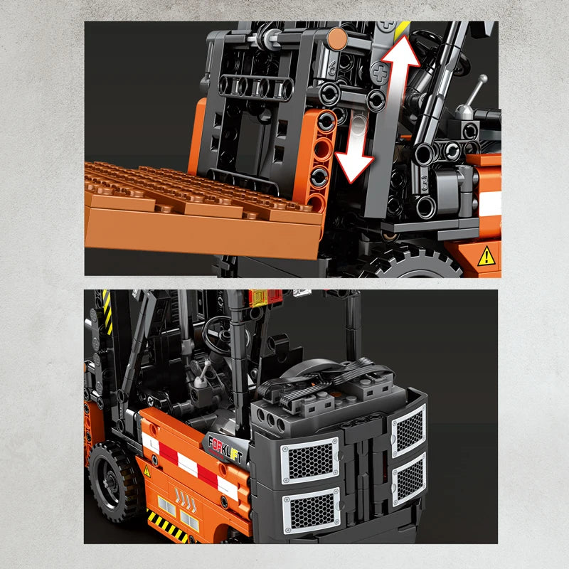 662PCS Remote Control Forklift Building Blocks City Engineering Vehicle RC Car Assembly Technology Electronic Bricks Model Toys