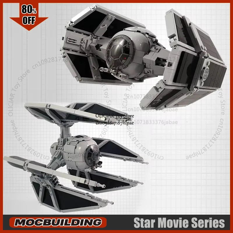 TIE Interceptor Defender Moc Building Block Imperial Fleet Emperor Royal Guard DIY Technology Brick Space Collection Toys Gifts