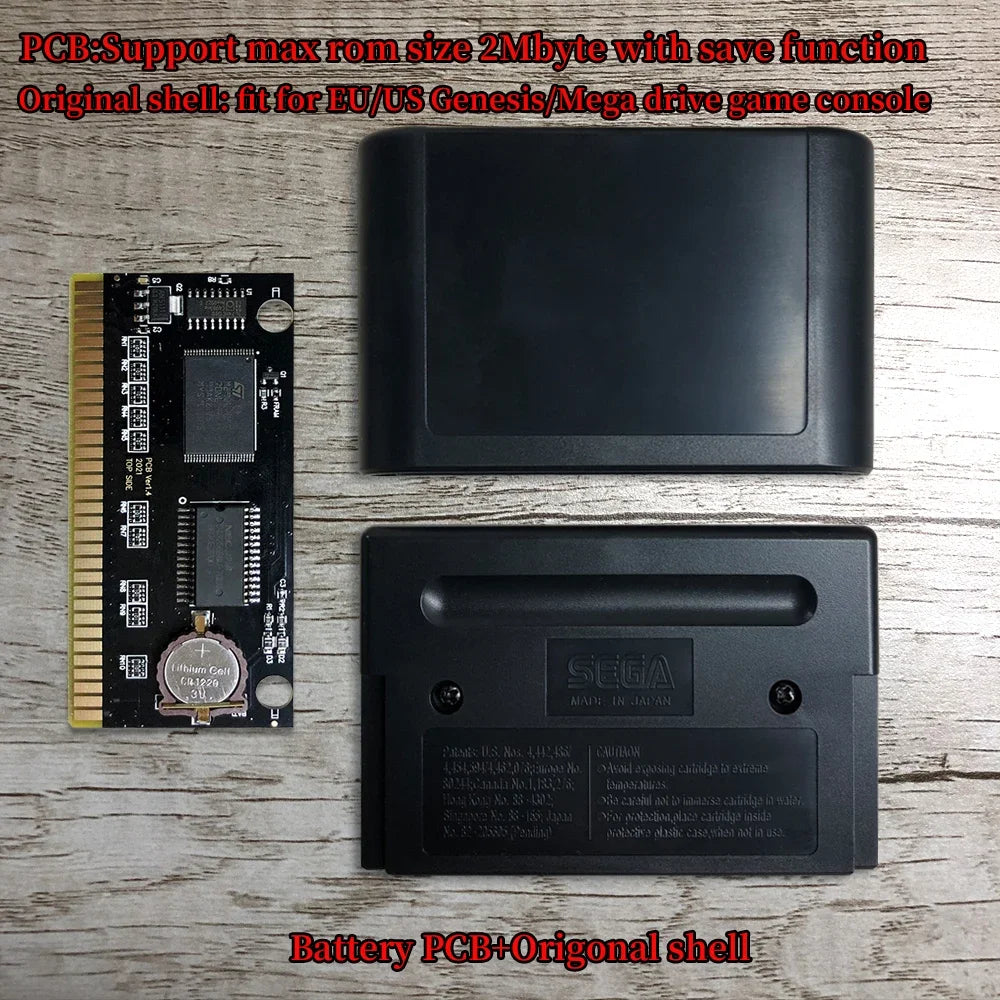 KY Technology MD FlashKit Card Rewritable Electroless Gold PCB Card For Sega Megadrive Genesis Video Game Console Cartridge