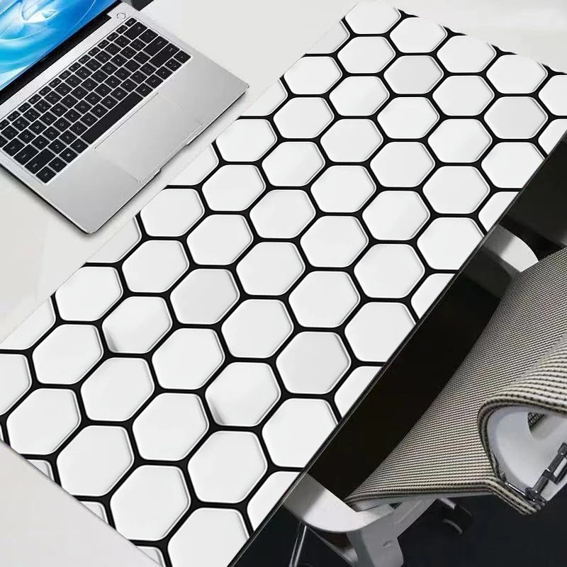 Technology Anime Hexagon Mouse Pad Anime Gamer Gaming Accessories Varmilo Keyboard PC Computer Desk Mat XXL Carpet Mousepad