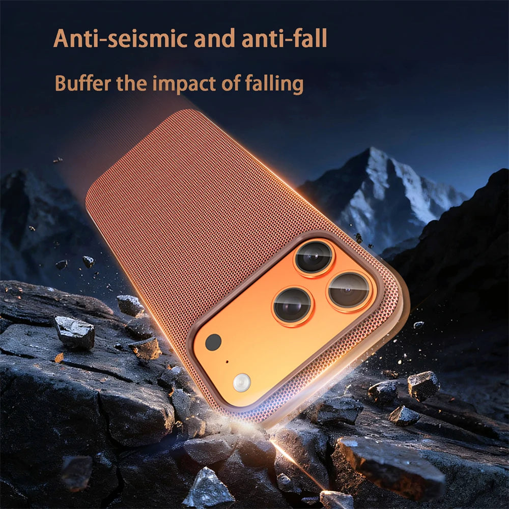 Official For Magsafe Magnetic Protector Phone Case For iPhone 17 Pro Max 17 Air High Quality Original Technology Woven Cover