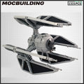 TIE Interceptor Defender Moc Building Block Imperial Fleet Emperor Royal Guard DIY Technology Brick Space Collection Toys Gifts