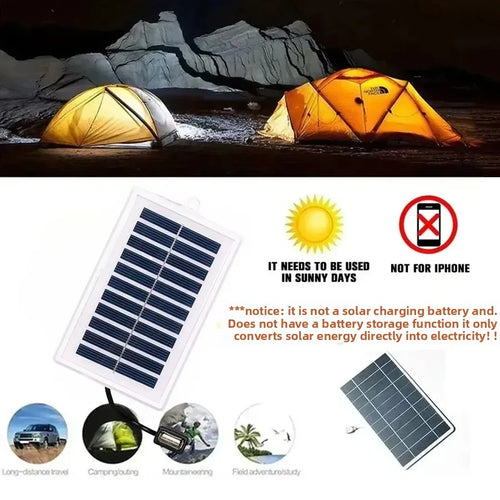 1/2PCS Portable Solar Charger Portable Solar Charger-USB Output for Outdoor Use -for Travel and Camping,Flashlight,Fan Charging