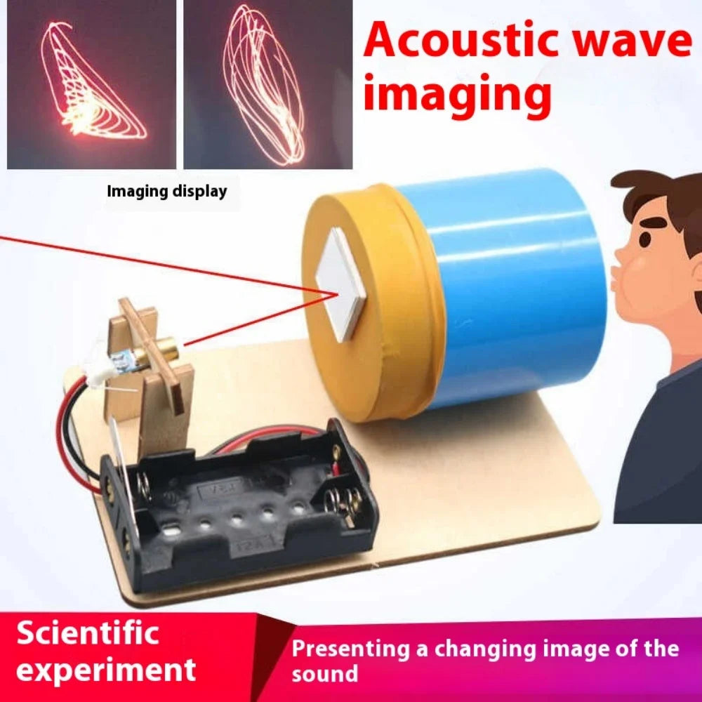 DIY sound wave imaging technology for children's visual and auditory small production, Steam children's manual assembly model