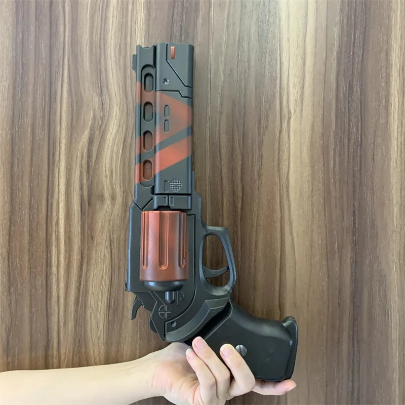 Game Destiny Gun Red Camouflage Revolvers Awakening Weapon Technology Gun 1:1 Cosplay Model Gift Safety Props Rubber No Shooting