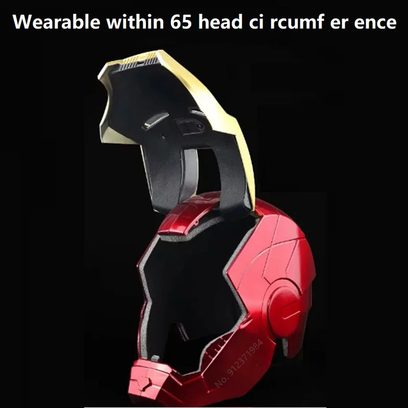 2023 New Iron Man Helmet 1:1 Mk5 Voice Control Eyes With Light Model Toys For Adult Electric Technology Wearable Christmas Gifts