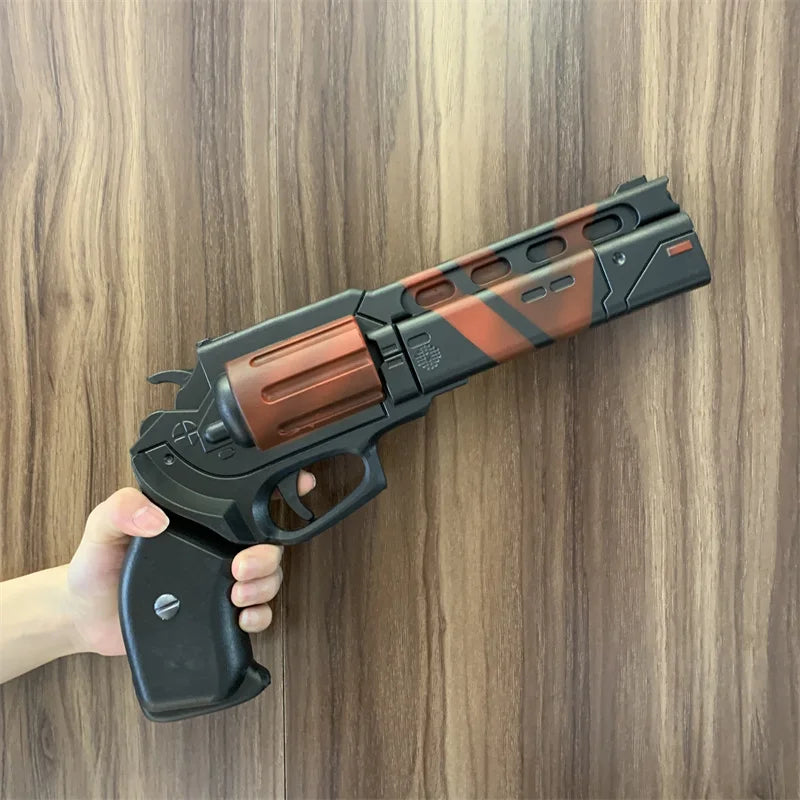 Game Destiny Gun Red Camouflage Revolvers Awakening Weapon Technology Gun 1:1 Cosplay Model Gift Safety Props Rubber No Shooting