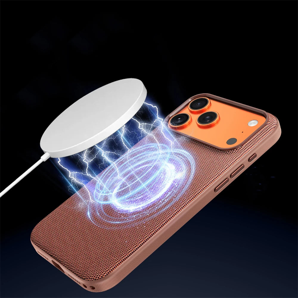 Official For Magsafe Magnetic Protector Phone Case For iPhone 17 Pro Max 17 Air High Quality Original Technology Woven Cover