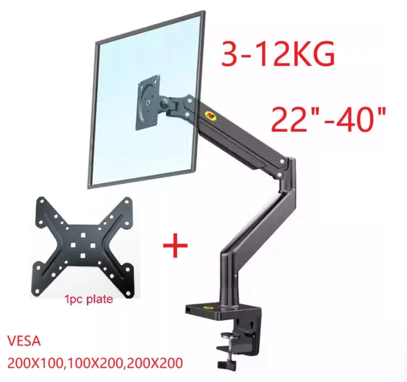 NB G40 G45 Gas Spring Arm 22-40" Screen Desktop Monitor Holder 360 Rotate 3-15kg 3-12KG arc screen ultra wide flat screen