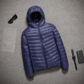 2025 New Hooded Ultralight Quilted Coat for Warm Winter Down Coats Light Puffer Lightweight Down Jackets Men's Jackets Spring