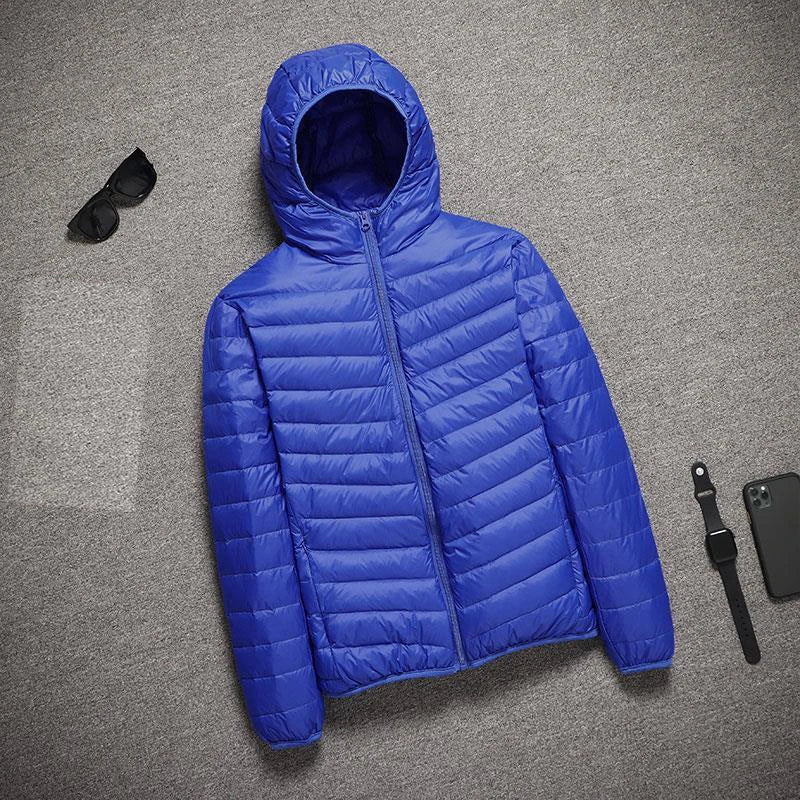 2025 New Hooded Ultralight Quilted Coat for Warm Winter Down Coats Light Puffer Lightweight Down Jackets Men's Jackets Spring