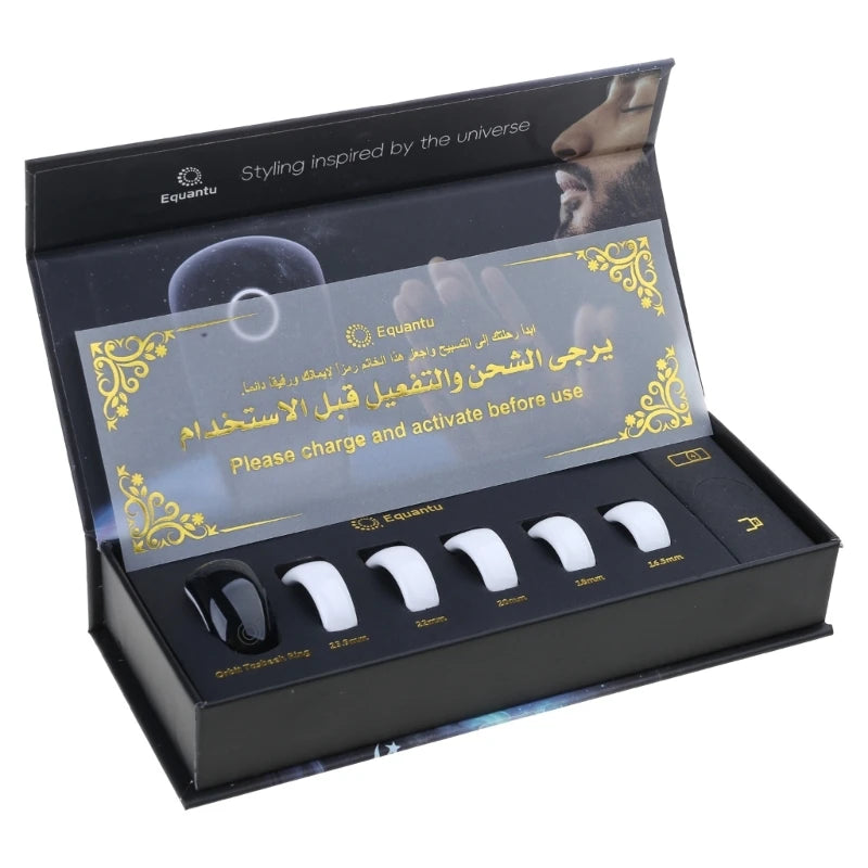 High Technology Prayer Counter Rings With Digital Screen 5 Adjustable Size Support Wireless Charging And IP67 Waterproof