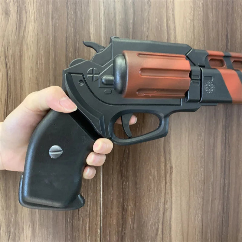 Game Destiny Gun Red Camouflage Revolvers Awakening Weapon Technology Gun 1:1 Cosplay Model Gift Safety Props Rubber No Shooting
