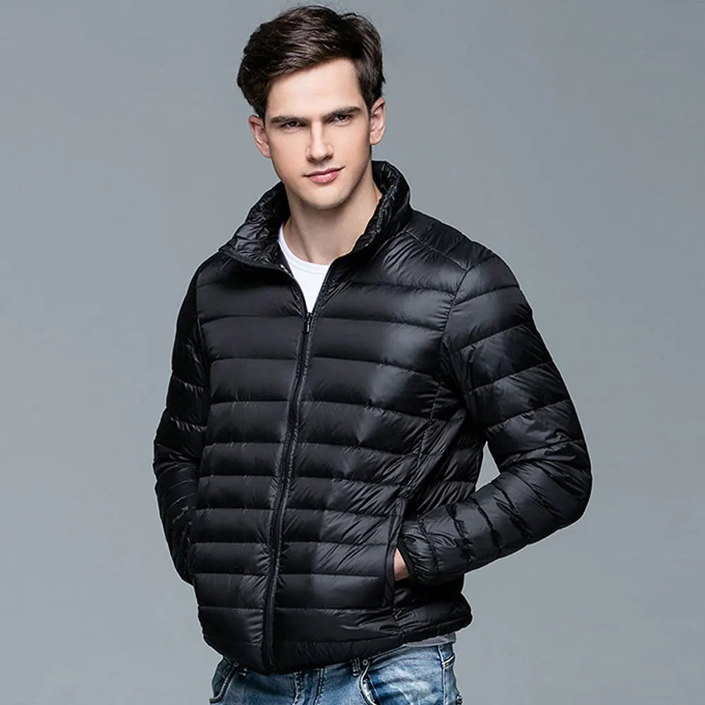 2025 New Hooded Ultralight Quilted Coat for Warm Winter Down Coats Light Puffer Lightweight Down Jackets Men's Jackets Spring