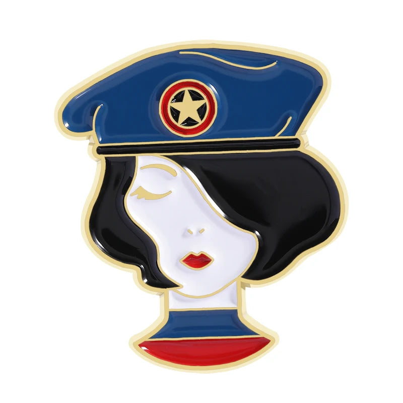 Russian Cultural Costume Collected Enamel Pin Classic Russian Nesting Doll Metal Brooches Lapel Badge Jewelry Gift for Friends