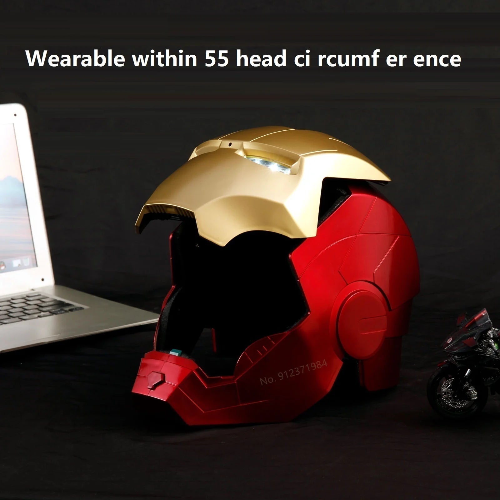 2023 New Iron Man Helmet 1:1 Mk5 Voice Control Eyes With Light Model Toys For Adult Electric Technology Wearable Christmas Gifts