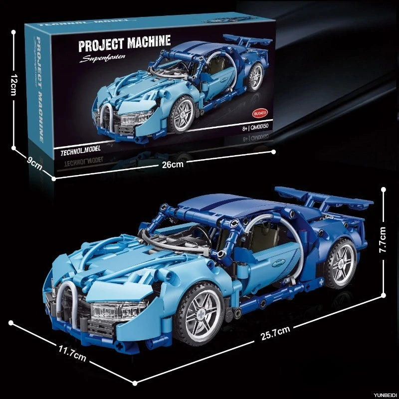 1:17 Racing Building Block Models Technology Sports Speed Mechanical Assembly Racing Model DIY Toys Adult Collection Child Gifts