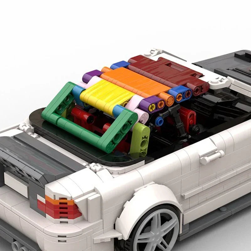 1226PCS Educational Building Blocks BMWRse E46 M3 Cabriolet Creative Technology Roadster MOC Toy Birthday Gift For Children