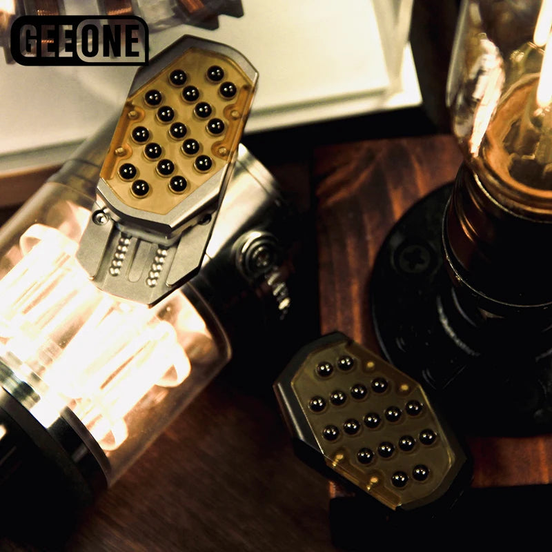 9 Hand Fidget slider PEI Ceramic Bead Spring Sheet Mechanical Push Slider EDC Decompression Small Toy Fingertip Gyro