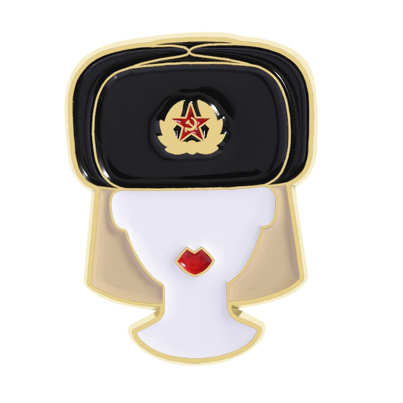 Russian Cultural Costume Collected Enamel Pin Classic Russian Nesting Doll Metal Brooches Lapel Badge Jewelry Gift for Friends