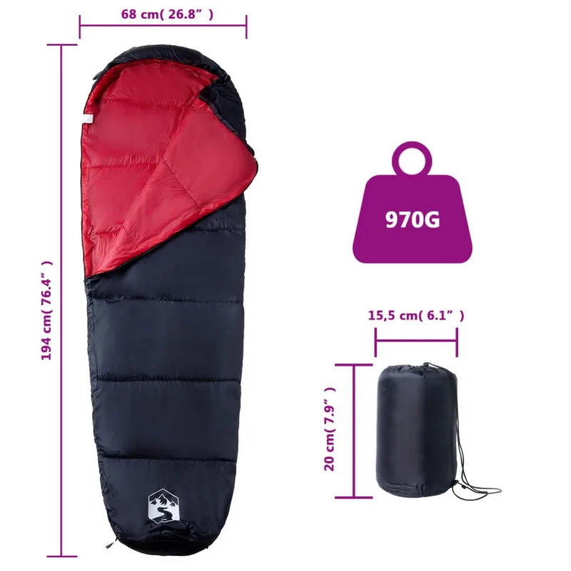 Camping Sleeping Bag Double-side Zipper Mummy Shape Sleeping Bag for Camping Hiking Car Tourism Spring / Summer / Autumn