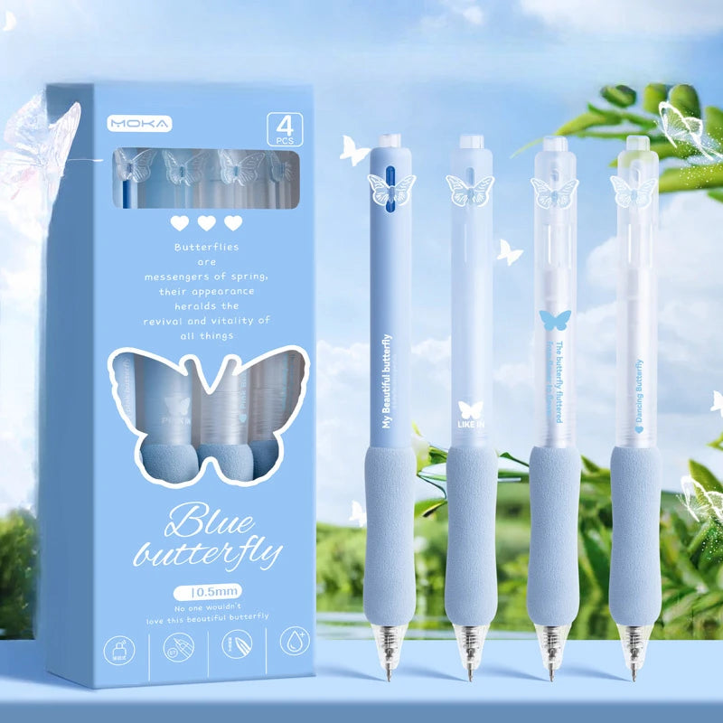 Retractable Pen with 0.5mm Fine Ink, Fast-Dry Gel Technology, Soft Sponge Handle, Comfort Grip, Ideal for Students and Office No