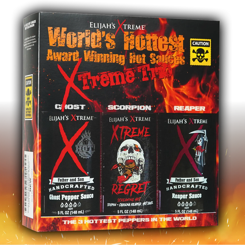 World's Hottest Xtreme Trio Hot Sauce Variety Pack
